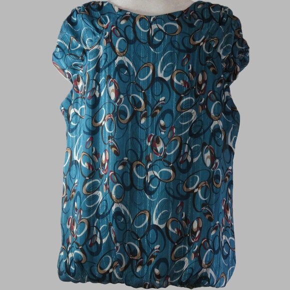 Dress Barn Women's Sleeveless Pullover Blouse Strech Bottom Size 14-16 (C644) - Picture 5 of 6